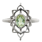White Quartz 925 Sterling Silver Ring Jewelry Size-20 SR01019