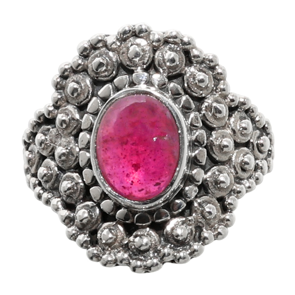Ruby 925 Sterling Silver Ring Jewelry Size-10 SR01021