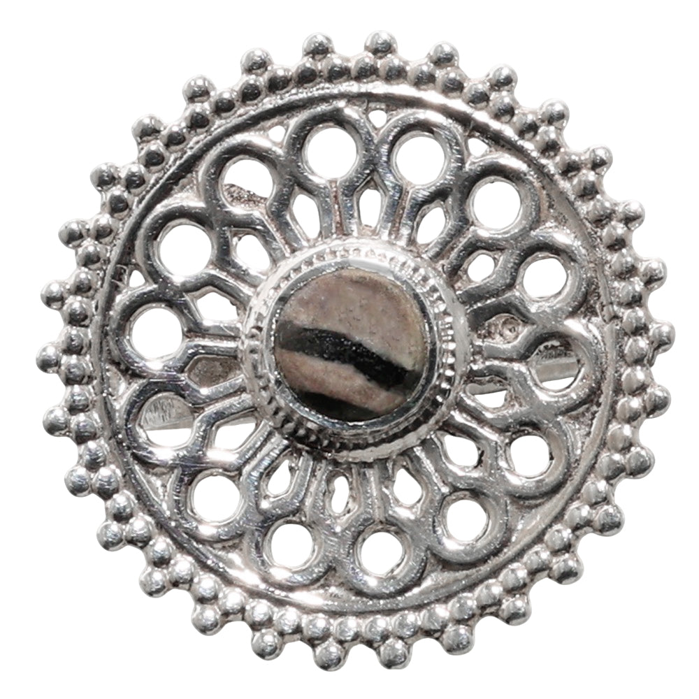 Authentic White Buffalo Turquoise Nevada 925 Sterling Silver Ring Jewelry Size-18 SR01022