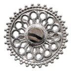 Authentic White Buffalo Turquoise Nevada 925 Sterling Silver Ring Jewelry Size-18 SR01022