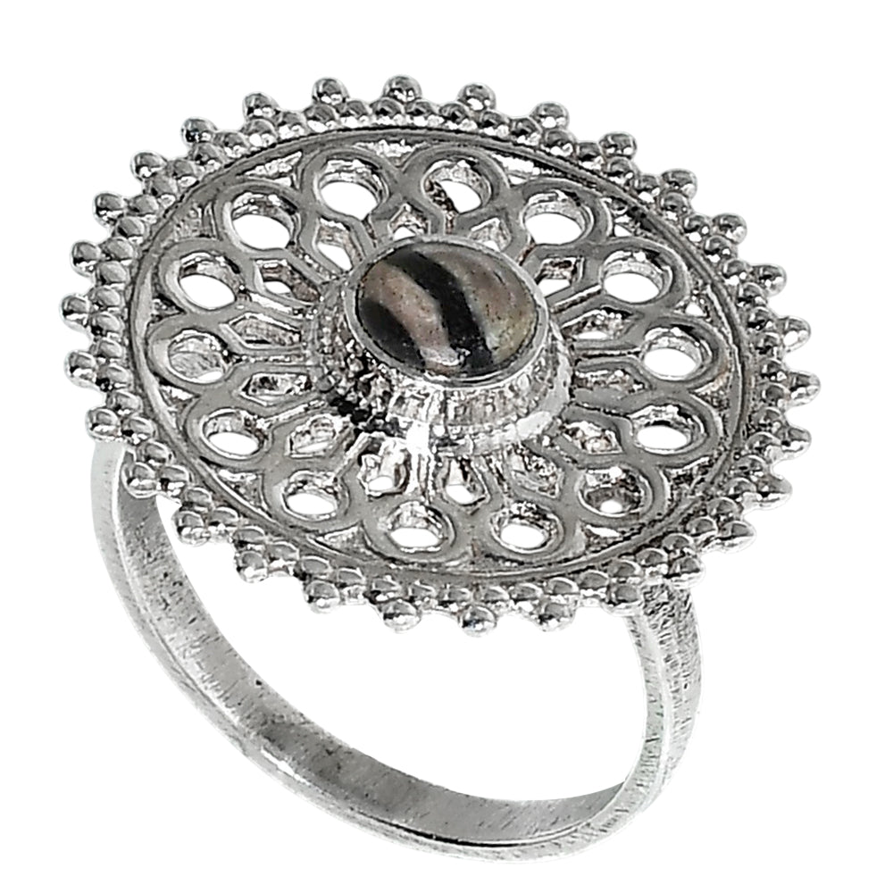 Authentic White Buffalo Turquoise Nevada 925 Sterling Silver Ring Jewelry Size-18 SR01022