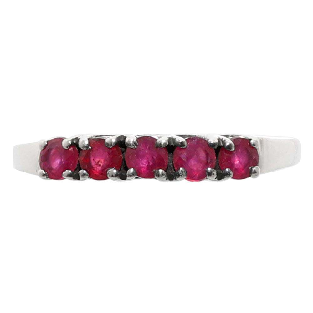 Ruby 925 Sterling Silver Ring Jewelry Size-20 SR01026