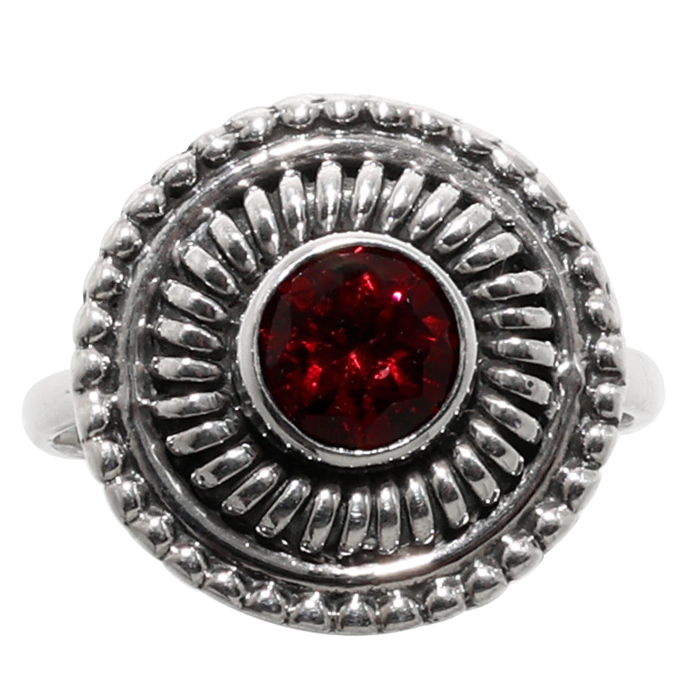 Hessonite Garnet 925 Sterling Silver Ring Jewelry Size-14 SR01028