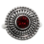 Hessonite Garnet 925 Sterling Silver Ring Jewelry Size-14 SR01028