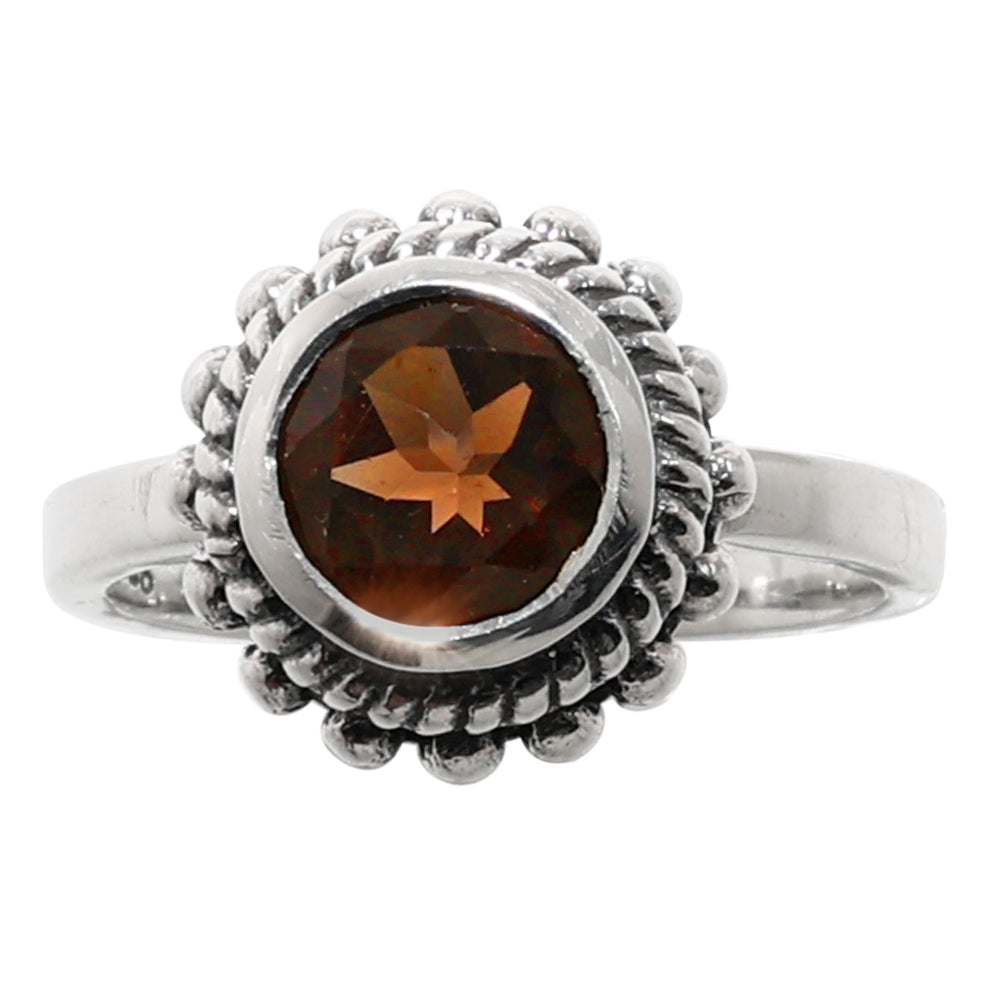 Smoky Quartz 925 Sterling Silver Ring Jewelry Size-12 SR01029