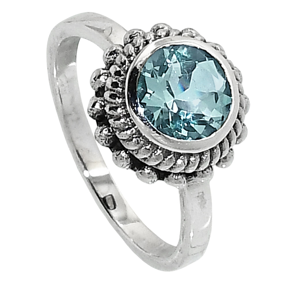 Prasiolite (Green Amethyst) 925 Sterling Silver Ring Jewelry Size-14 SR01030