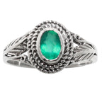 Green Onyx 925 Sterling Silver Ring Jewelry Size-14 SR01032