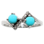 Sleeping Beauty Turquoise 925 Sterling Silver Ring Jewelry Size-9 SR01034