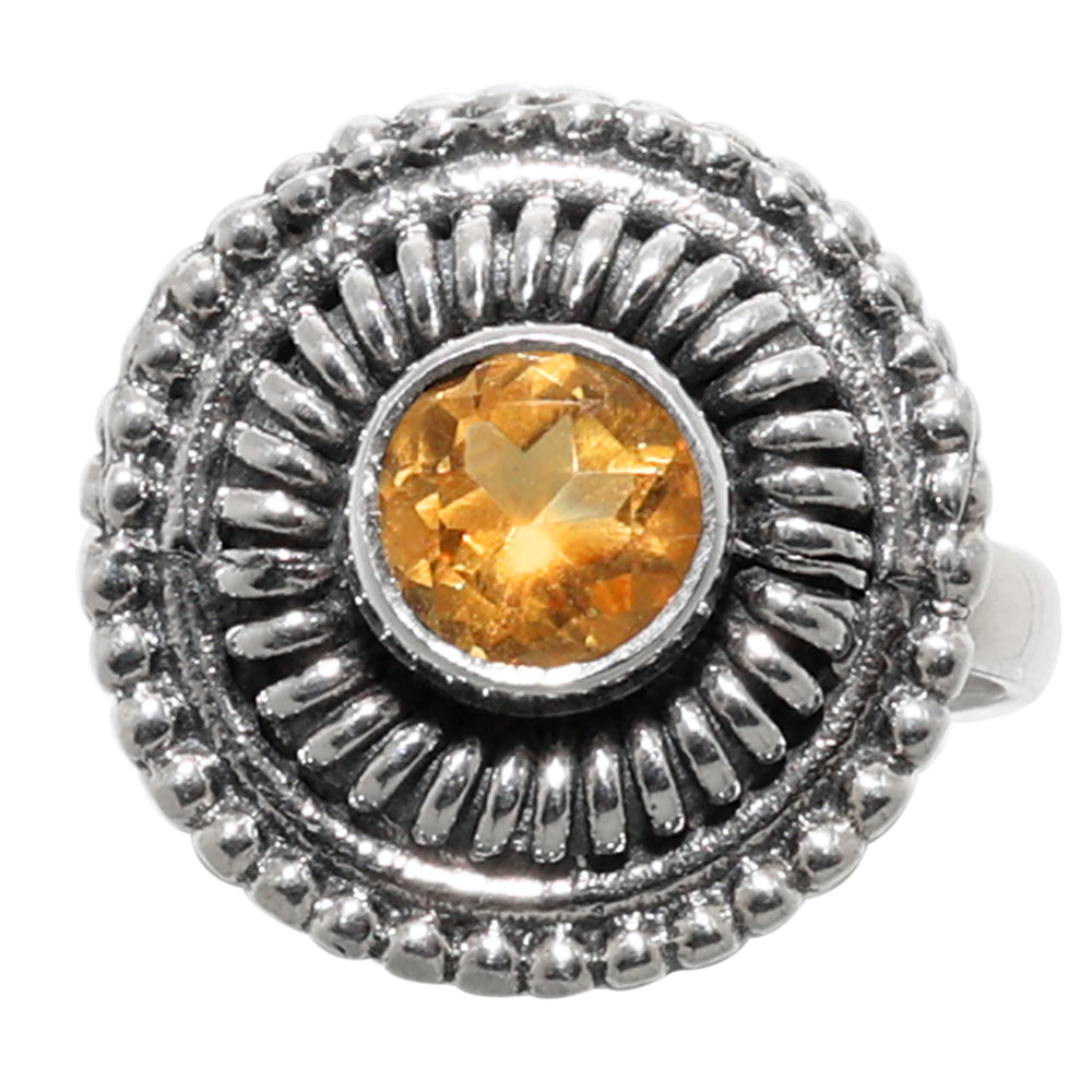 Citrine 925 Sterling Silver Ring Jewelry Size-12 SR01037