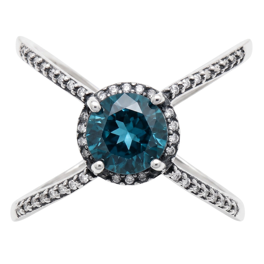 London Blue Topaz 925 Sterling Silver Ring Jewelry Size-18 SR01041