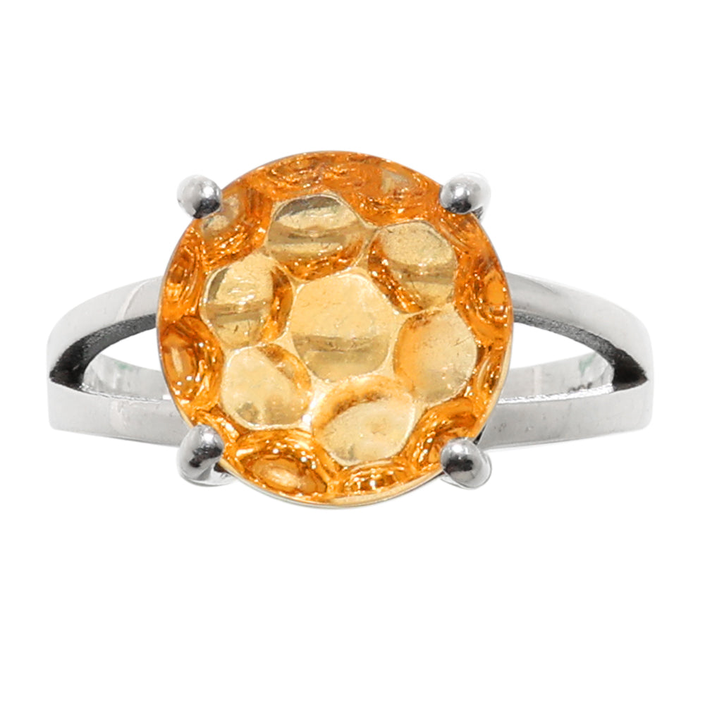 Citrine 925 Sterling Silver Ring Jewelry Size-21 SR01043