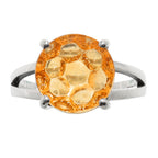 Citrine 925 Sterling Silver Ring Jewelry Size-21 SR01043