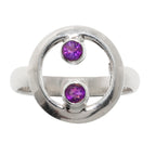 Amethyst 925 Sterling Silver Ring Jewelry Size-16 SR01044