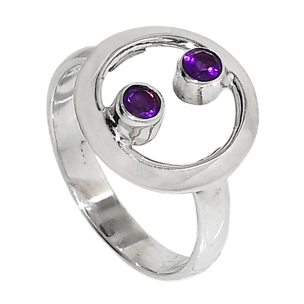 Amethyst 925 Sterling Silver Ring Jewelry Size-16 SR01044