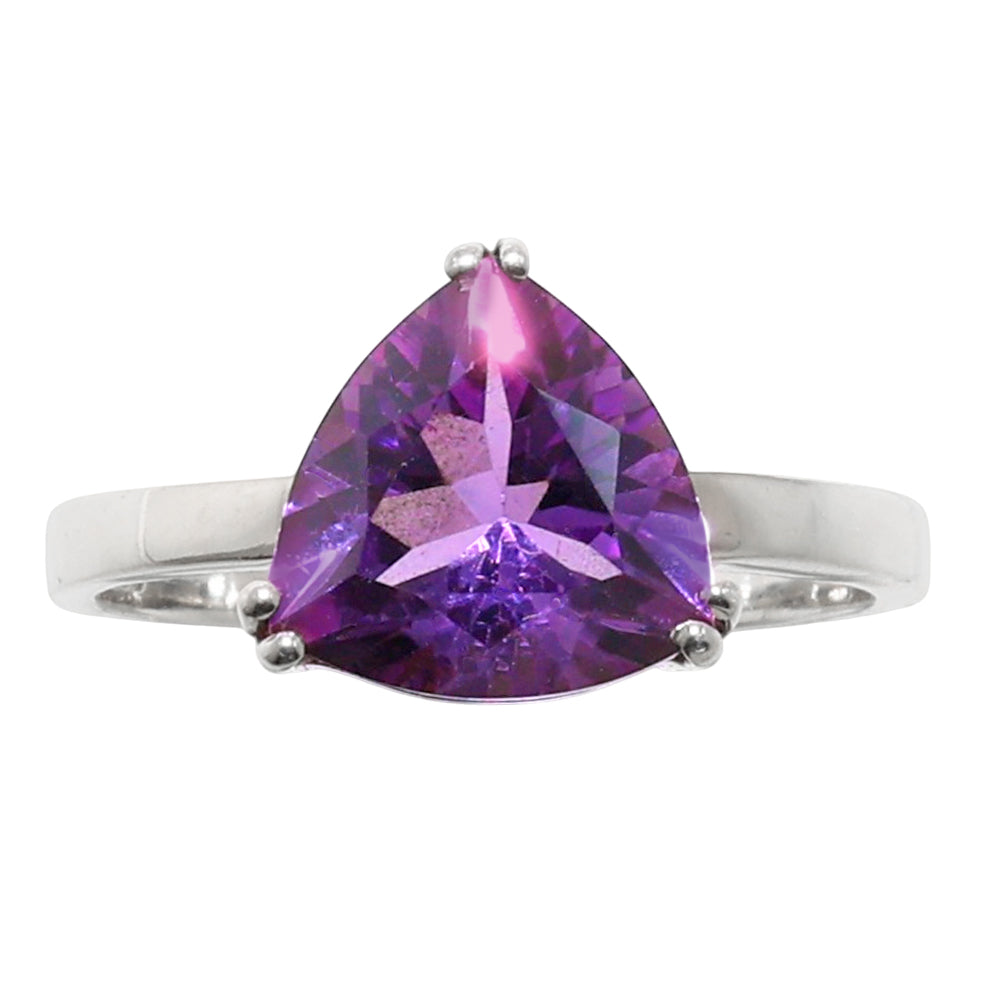 Amethyst 925 Sterling Silver Ring Jewelry Size-18 SR01051