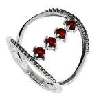 Hessonite Garnet and Hessonite Garnet 925 Sterling Silver Ring Jewelry Size-20 SR01053