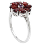 Hessonite Garnet 925 Sterling Silver Ring Jewelry Size-18 SR01054