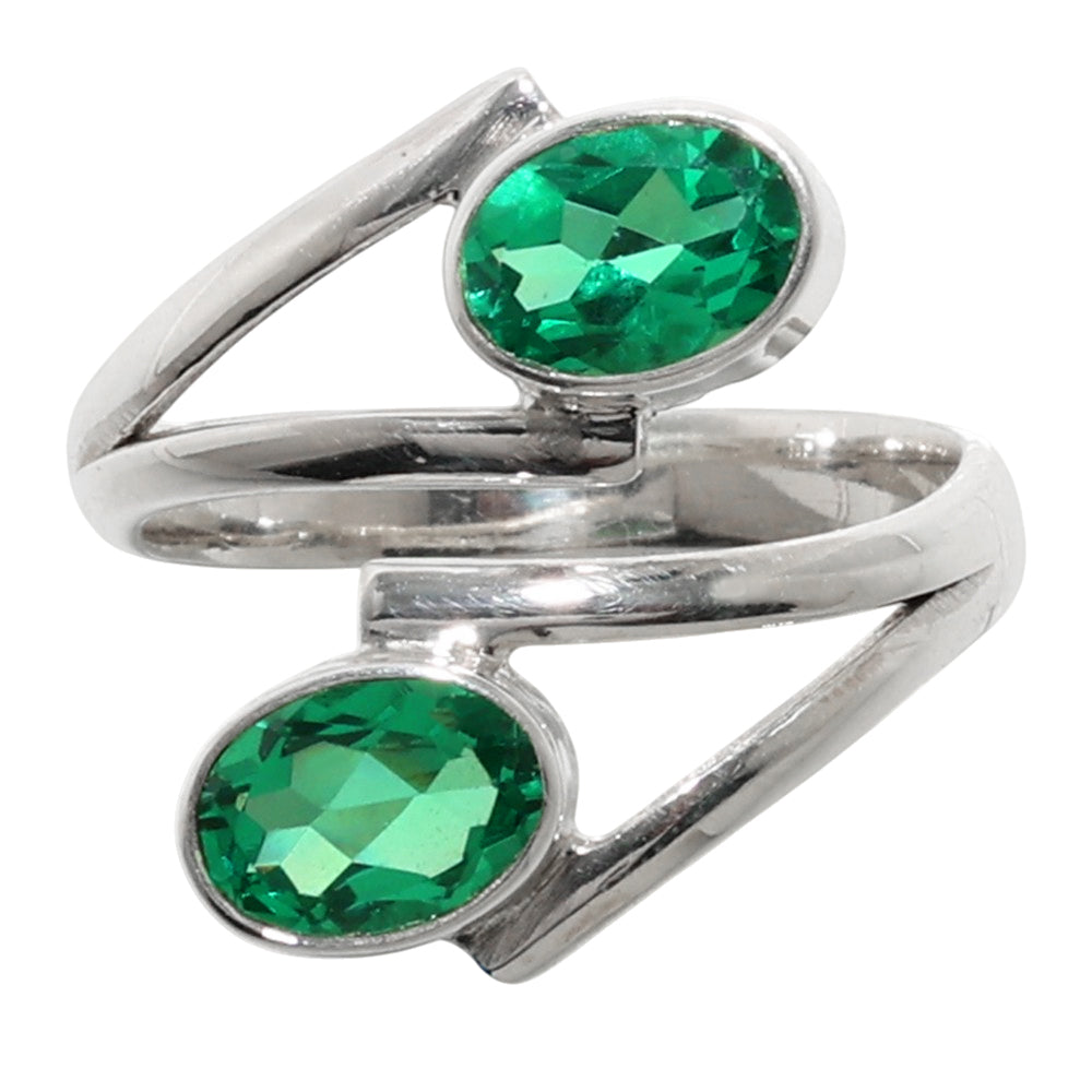 Green Tourmaline 925 Sterling Silver Ring Jewelry Size-12 SR01057