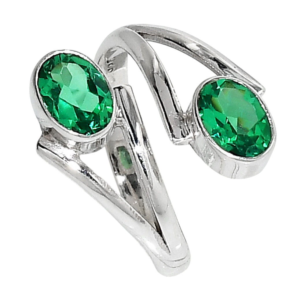 Green Tourmaline 925 Sterling Silver Ring Jewelry Size-12 SR01057