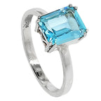 Sky Blue Topaz 925 Sterling Silver Ring Jewelry Size-20 SR01059
