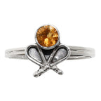 Citrine 925 Sterling Silver Ring Jewelry Size-16 SR01062