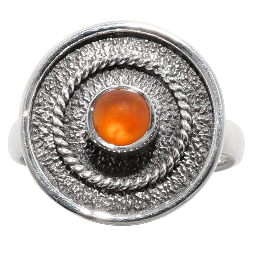 Carnelian 925 Sterling Silver Ring Jewelry Size-16 SR01064