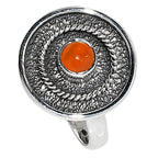 Carnelian 925 Sterling Silver Ring Jewelry Size-16 SR01064