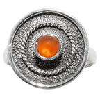 Carnelian 925 Sterling Silver Ring Jewelry Size-16 SR01064