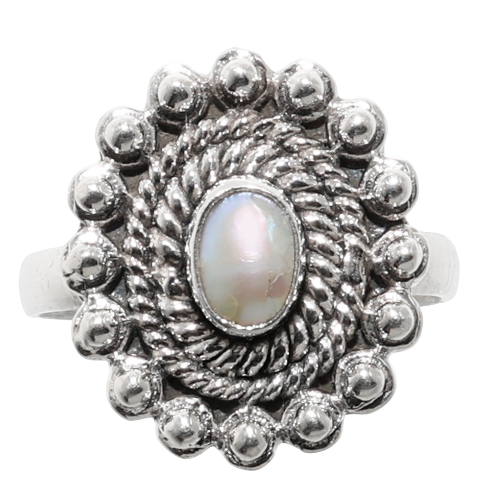 Natural Fresh Water Pearl 925 Sterling Silver Ring Jewelry Size-12 SR01065