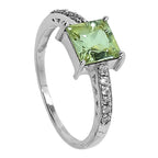 Prasiolite (Green Amethyst) 925 Sterling Silver Ring Jewelry Size-20 SR01068