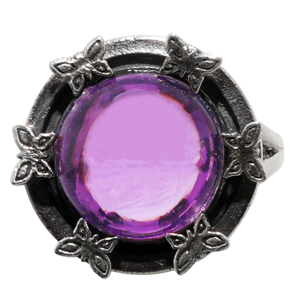 Butterfly - Amethyst Cab 925 Sterling Silver Ring Jewelry Size-16 SR01069