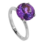 Amethyst 925 Sterling Silver Ring Jewelry Size-12 SR01071