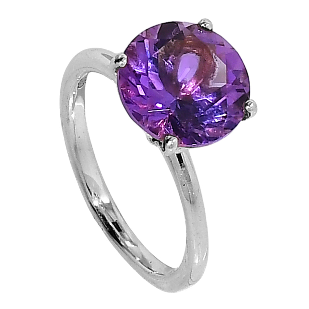 Amethyst 925 Sterling Silver Ring Jewelry Size-12 SR01071
