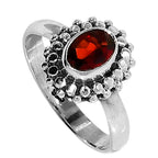 Hessonite Garnet 925 Sterling Silver Ring Jewelry Size-14 SR01072
