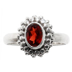 Hessonite Garnet 925 Sterling Silver Ring Jewelry Size-14 SR01072