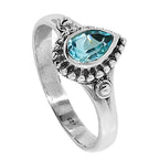 Sky Blue Topaz 925 Sterling Silver Ring Jewelry Size-20 SR01073
