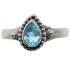 Sky Blue Topaz 925 Sterling Silver Ring Jewelry Size-20 SR01073
