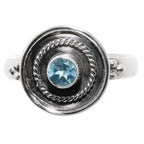 Sky Blue Topaz 925 Sterling Silver Ring Jewelry Size-13 SR01074