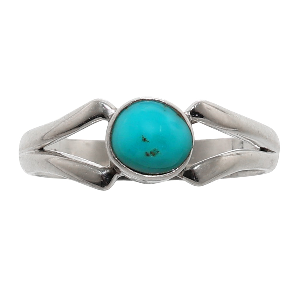 Sleeping Beauty Turquoise 925 Sterling Silver Ring Jewelry Size-17 SR01077