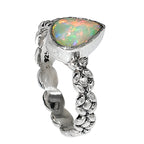 Ethiopian Opal 925 Sterling Silver Ring Jewelry Size-14 SR01078