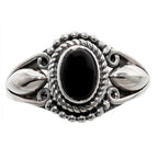 Black Onyx 925 Sterling Silver Ring Jewelry Size-16 SR01096