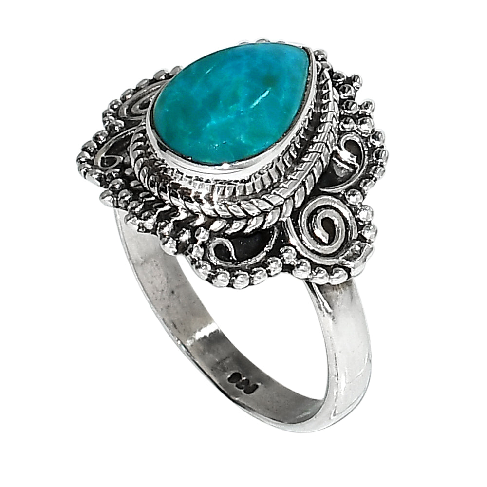 Peruvian Opalina 925 Sterling Silver Ring Jewelry Size-13 SR01099