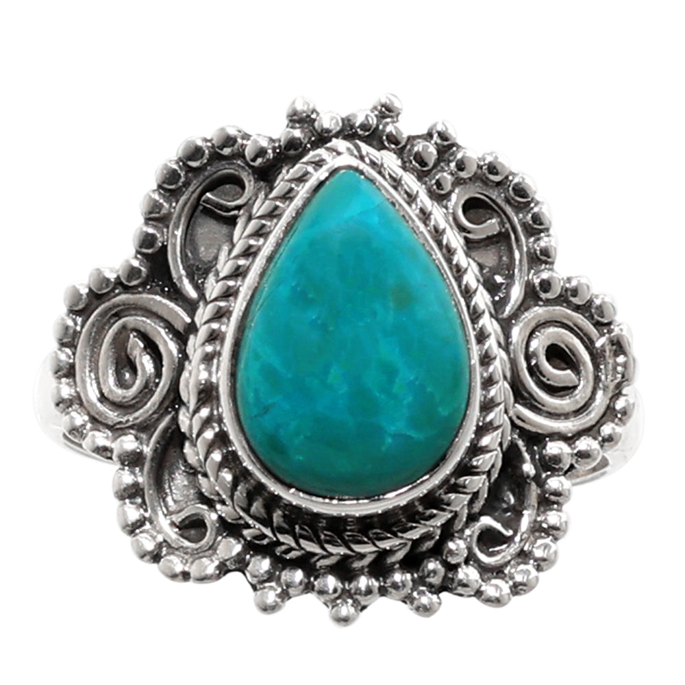 Peruvian Opalina 925 Sterling Silver Ring Jewelry Size-13 SR01099