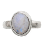 Rainbow Moonstone Checker 925 Sterling Silver Ring Jewelry Size-12 SR01100