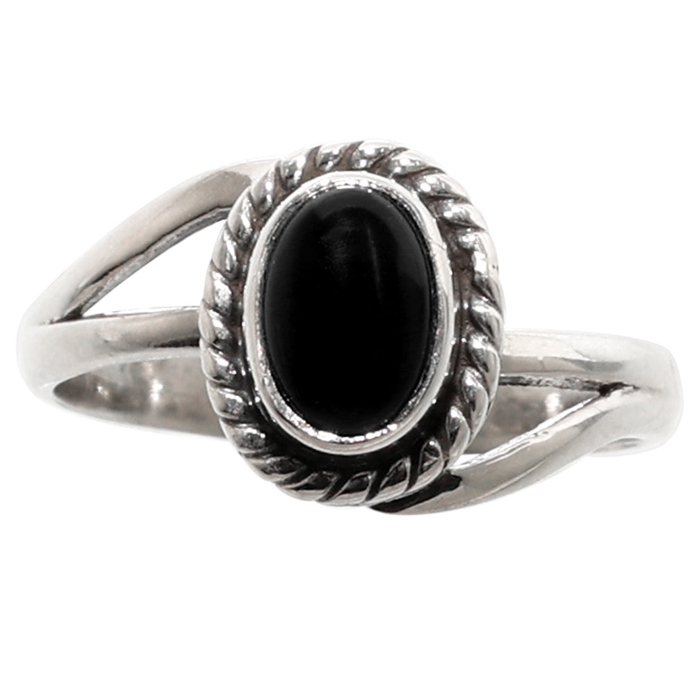 Black Onyx 925 Sterling Silver Ring Jewelry Size-13 SR01102