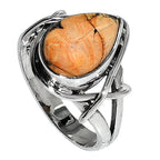 Maligano Jasper 925 Sterling Silver Ring Jewelry Size-14 SR01103