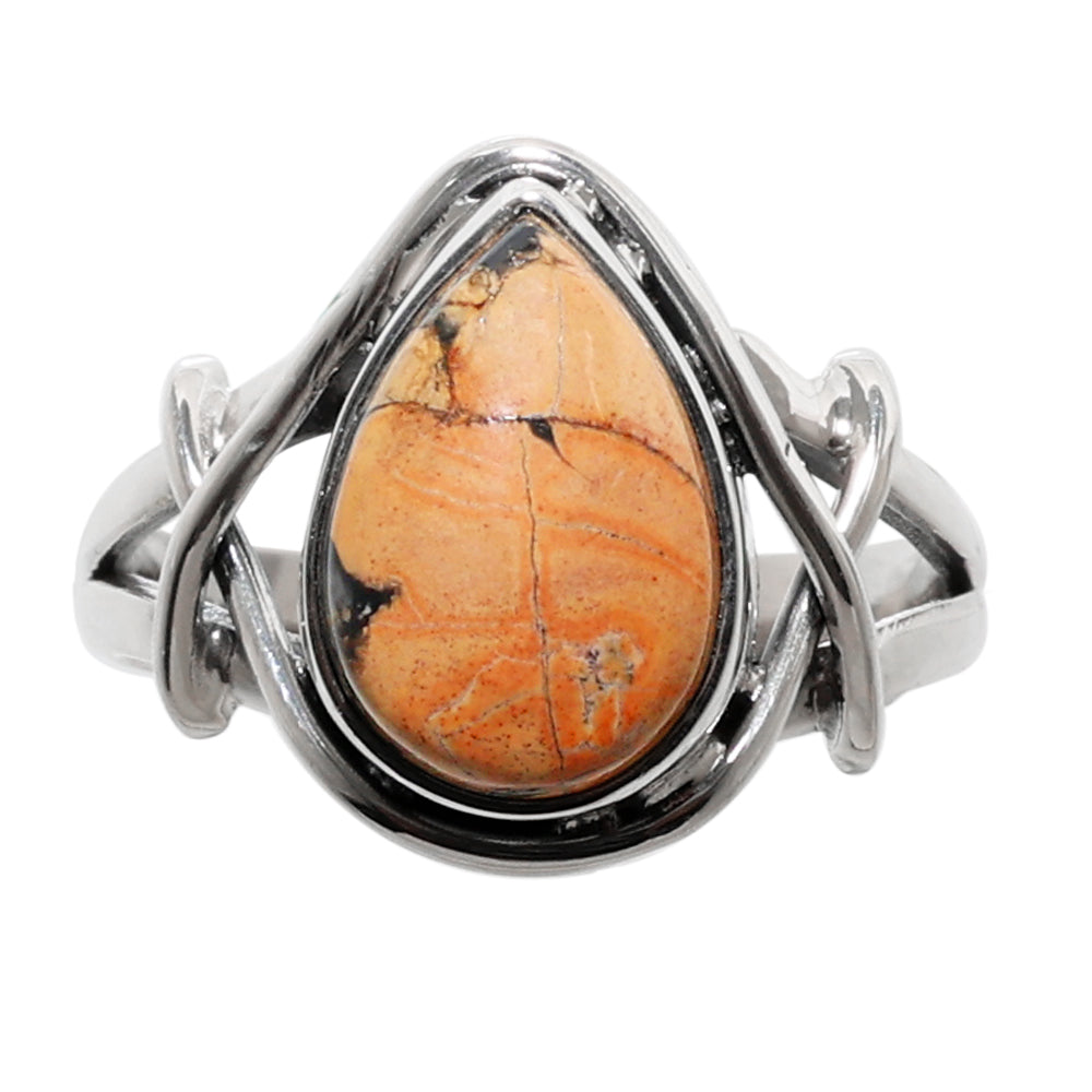 Maligano Jasper 925 Sterling Silver Ring Jewelry Size-14 SR01103