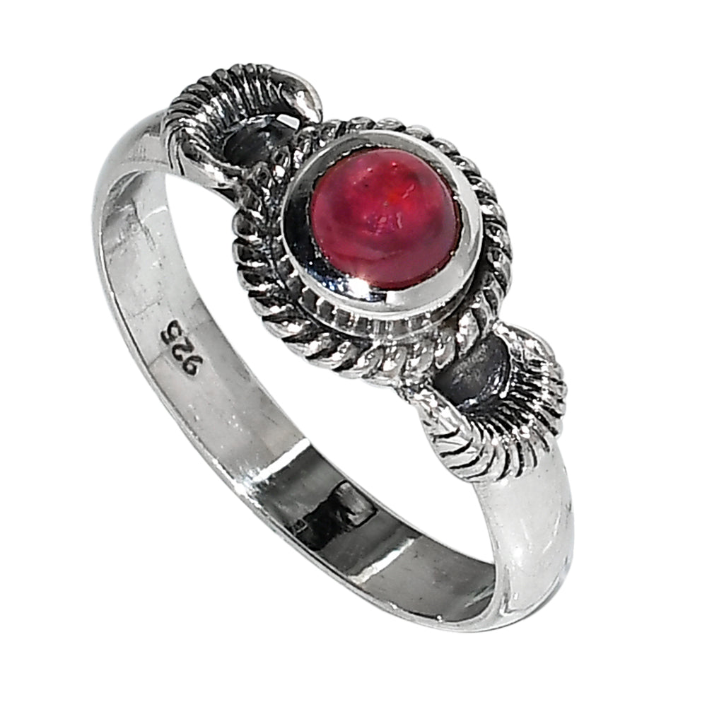 Ruby 925 Sterling Silver Ring Jewelry Size-18 SR01105