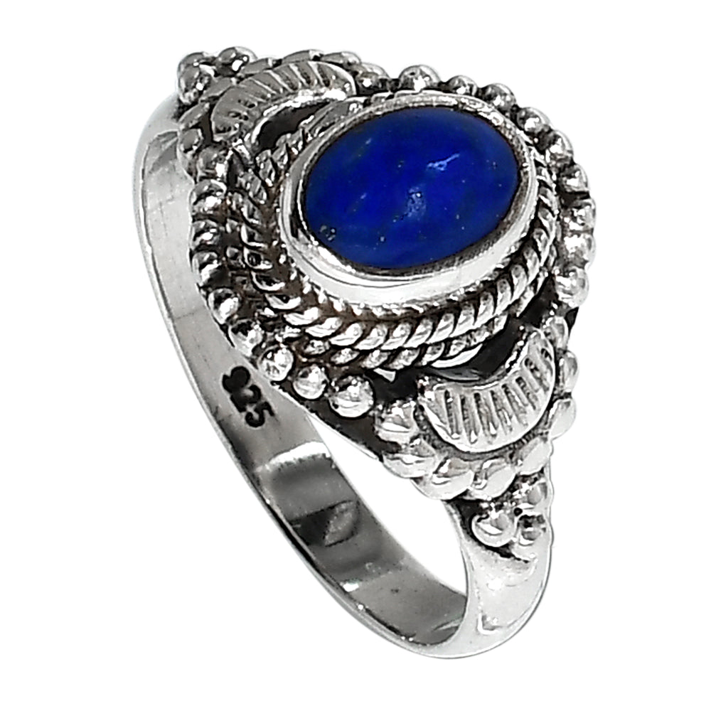 Lapis Lazuli 925 Sterling Silver Ring Jewelry Size-14 SR01109