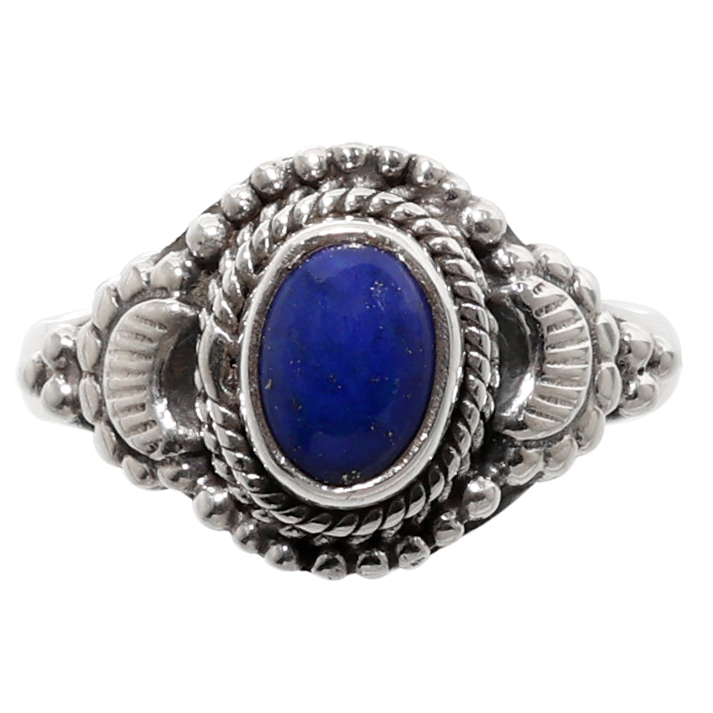Lapis Lazuli 925 Sterling Silver Ring Jewelry Size-14 SR01109